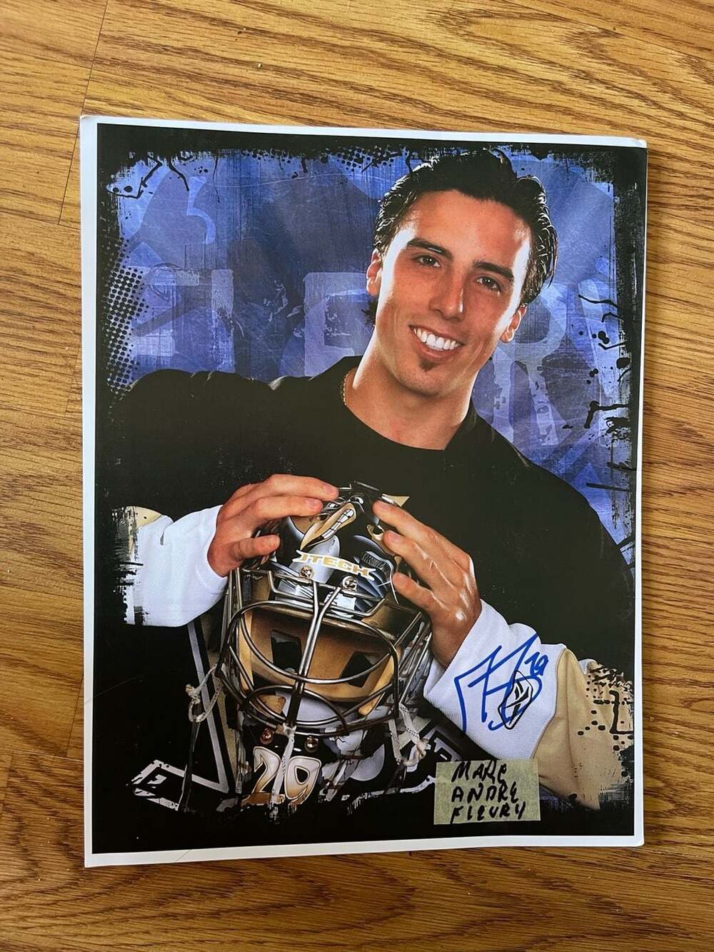 Marc-Andre Fleury Signed Pittsburgh Penguins Autograph Photo 8x10